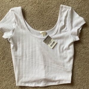 NWT White crop top